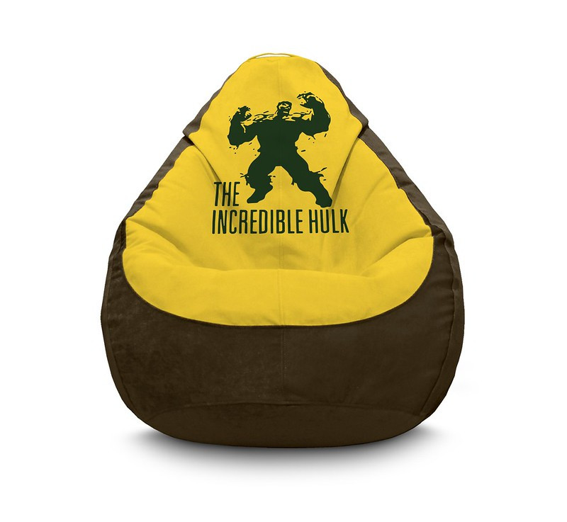 

Кресло мешок iPuff "Hulk. Logo" Флок XL (80х110 см) Коричневый