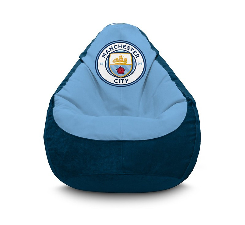 

Кресло мешок iPuff "Football. Manchester City FC" Флок XXL (90x125 см) Голубой/Синий