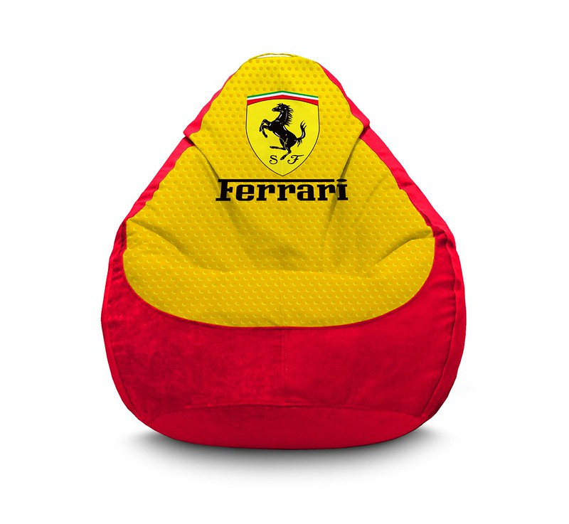 

Кресло мешок iPuff "Ferrari. Yellow" Флок XXL (90x125 см) Желтый/Красный