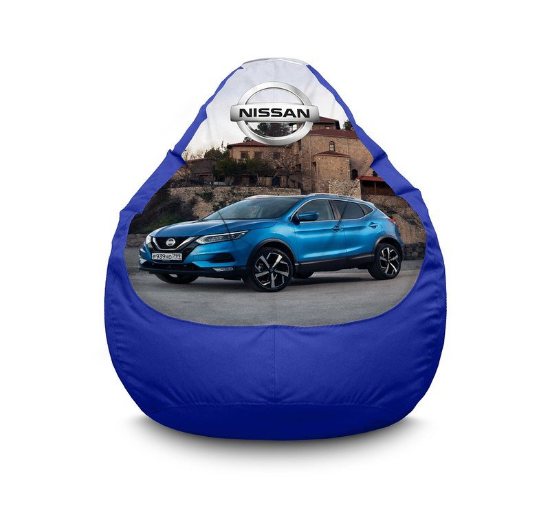 

Кресло мешок iPuff "Nissan. Qashqai. Blue" Оксфорд XXXL (100х135 см) Синий