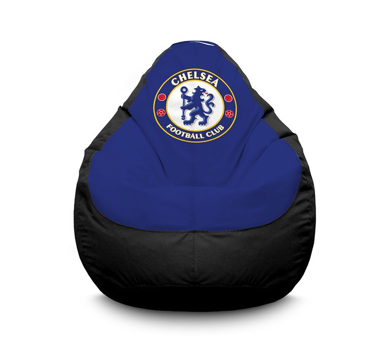 

Кресло мешок iPuff "Football. Chelsea FC. Black" Оксфорд XXXL (100х135 см) Синий/Черный