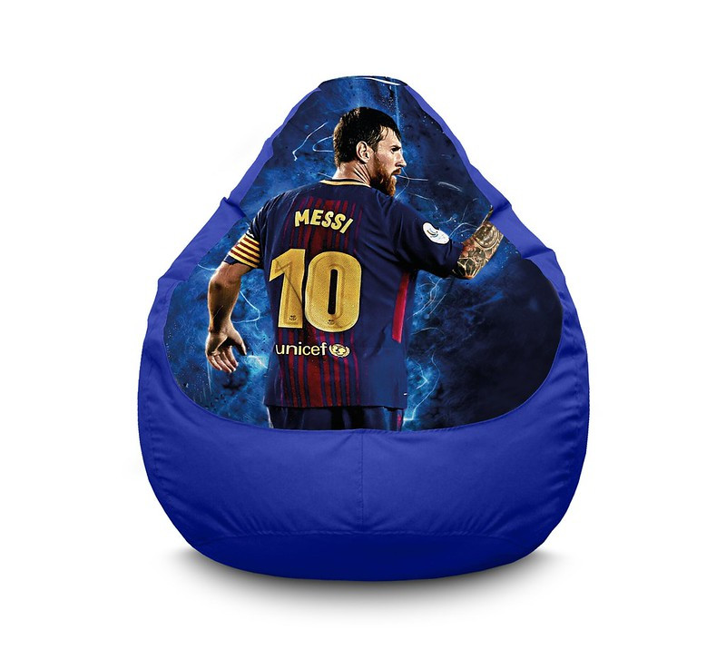 

Кресло мешок iPuff "Football. Messi" Оксфорд XXL (90х125 см) Синий