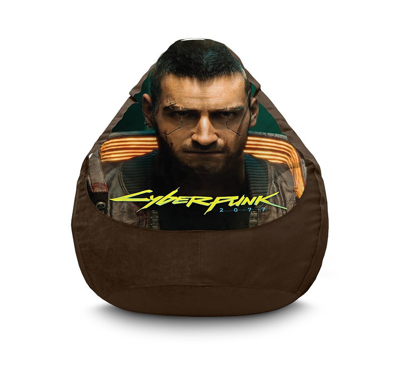 

Кресло мешок iPuff "Cyberpunk 2077. Hero" Флок XXXL (100x135 см) Коричневый