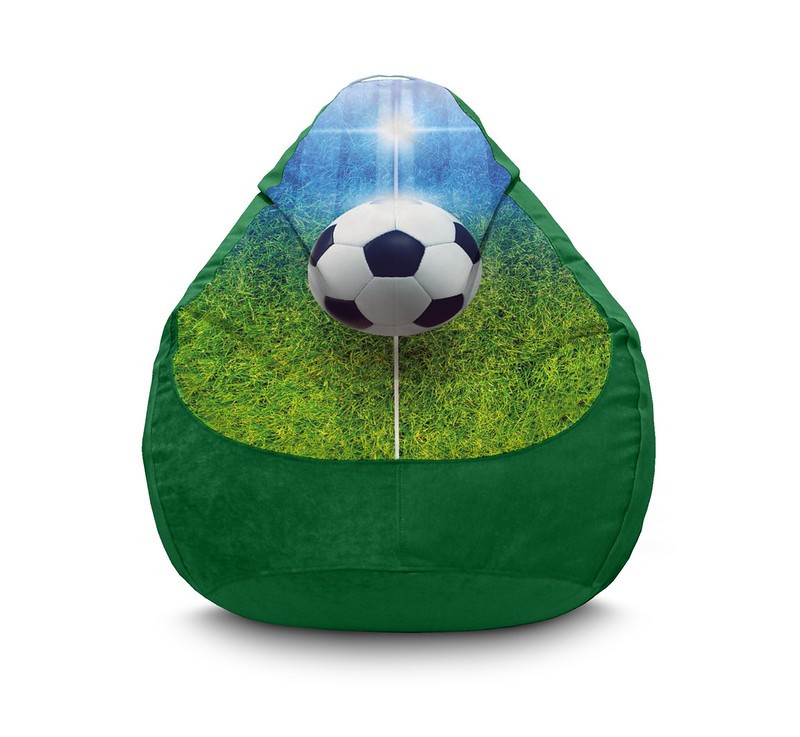 

Кресло мешок iPuff "Football field" Флок XL (80x110 см) Зеленый