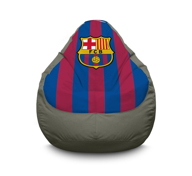 

Кресло мешок iPuff "Football. Barcelona. Gray" Оксфорд XXXL (100х135 см) Серый
