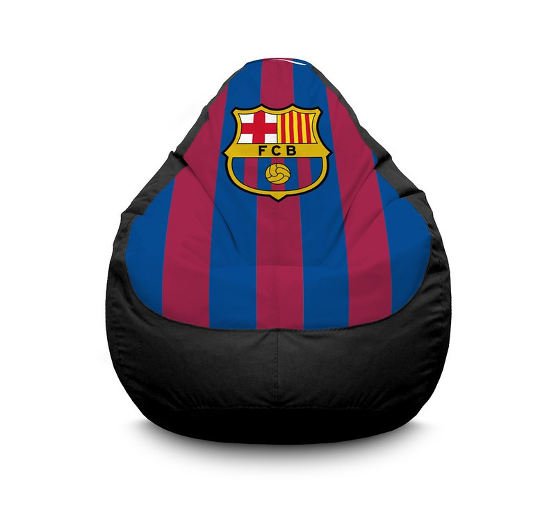 

Кресло мешок iPuff "Football. Barcelona. Black" Оксфорд XXXL (100х135 см) Черный