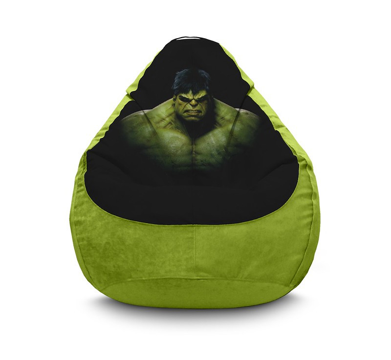 

Кресло мешок iPuff "Hulk. Portrait" Флок XXXL (100х135 см) Оливковый