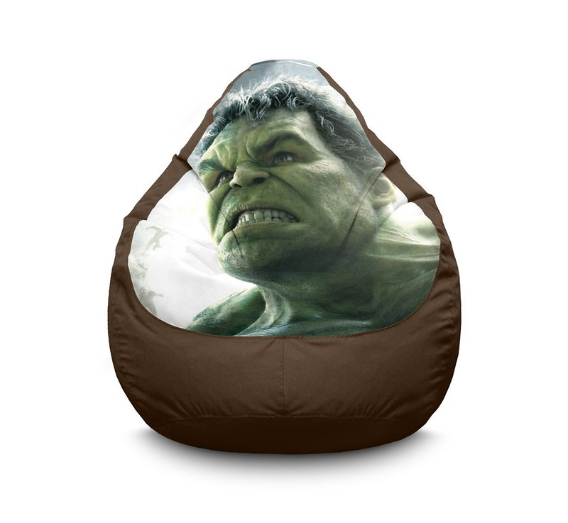 

Кресло мешок iPuff "Hulk. Face" Оксфорд XXXL (100х135 см) Коричневый