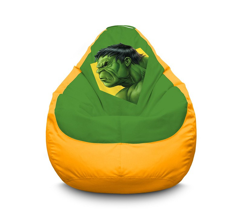 

Кресло мешок iPuff "Hulk. Face profile" Оксфорд XXL (90х125 см) Желтый