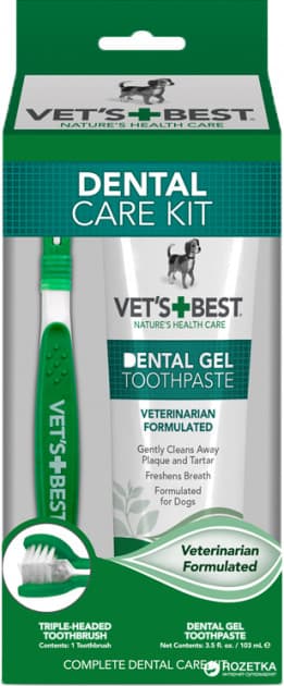 

Набор для ухода за ротовой полостью VET`S BEST Dental Care Kit для зубов 103 мл (vb10528)
