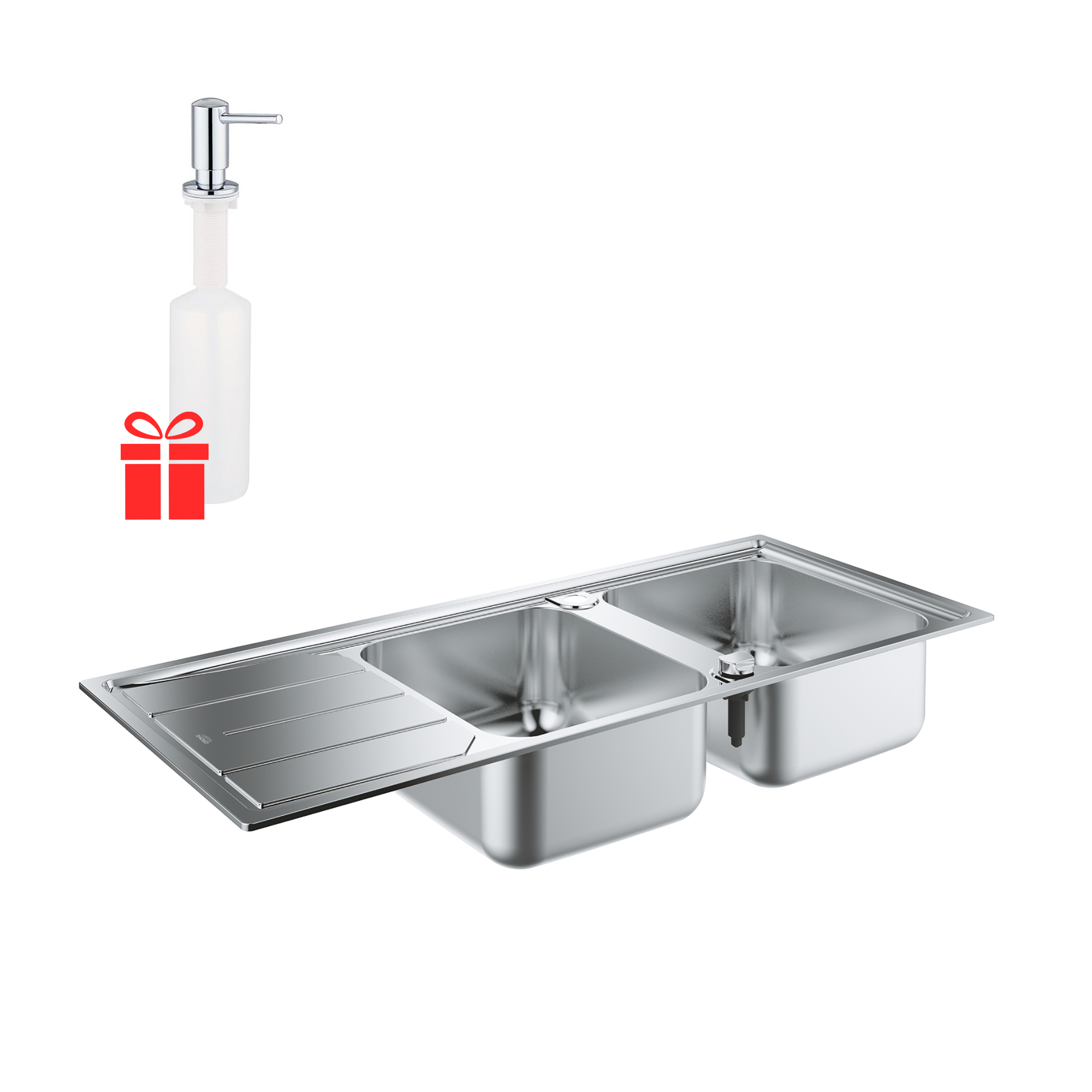 

Набор Grohe мойка кухонная K500 31588SD0 + дозатор для моющего средства Contemporary 40536000 (SX702253)