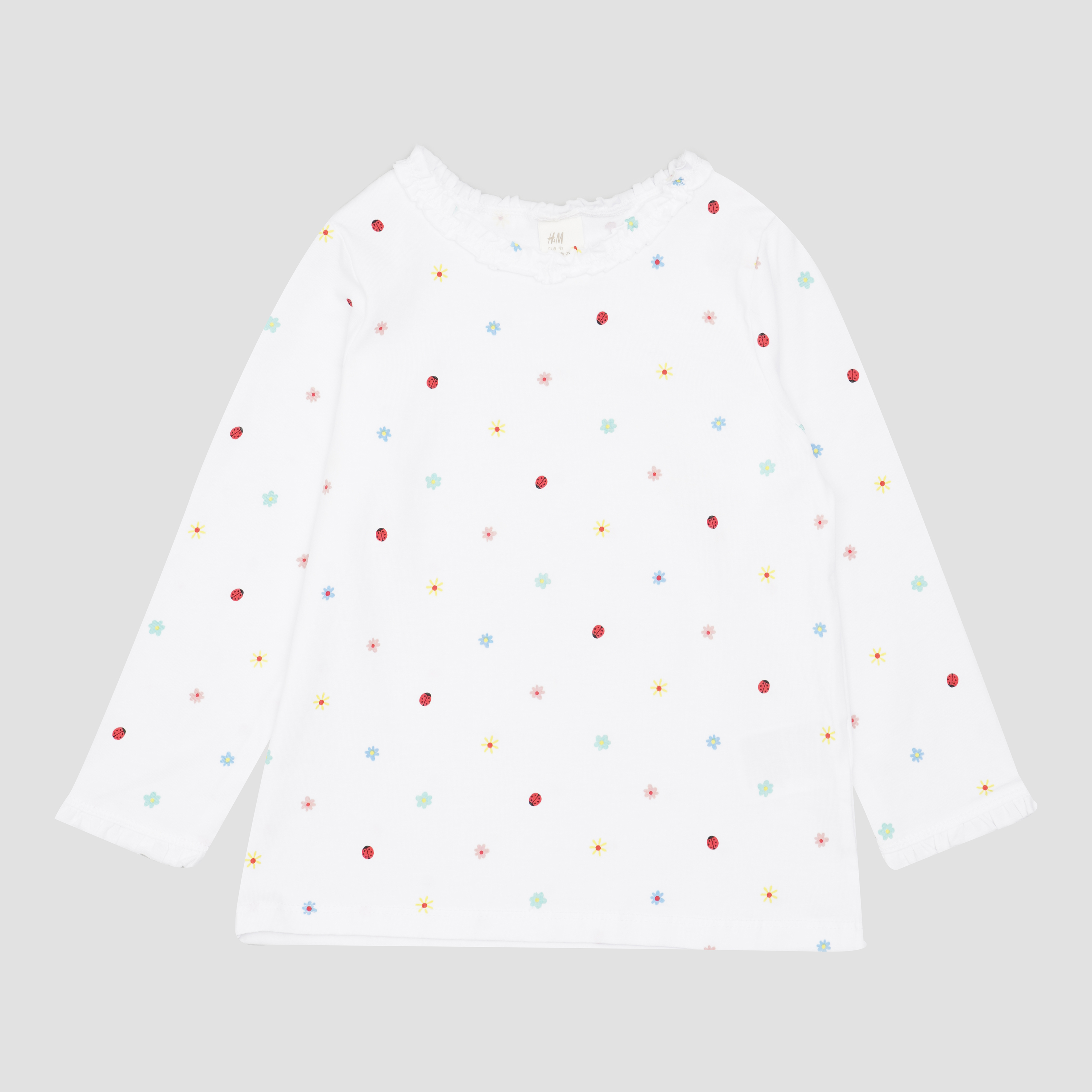 

Лонгслив H&M HOM92214 92 см Белый комбинированный (hm_2000000330945)