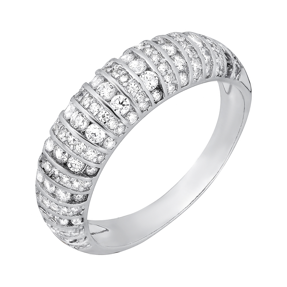 

Серебряное кольцо с фианитами 000028257 17.5 размера
