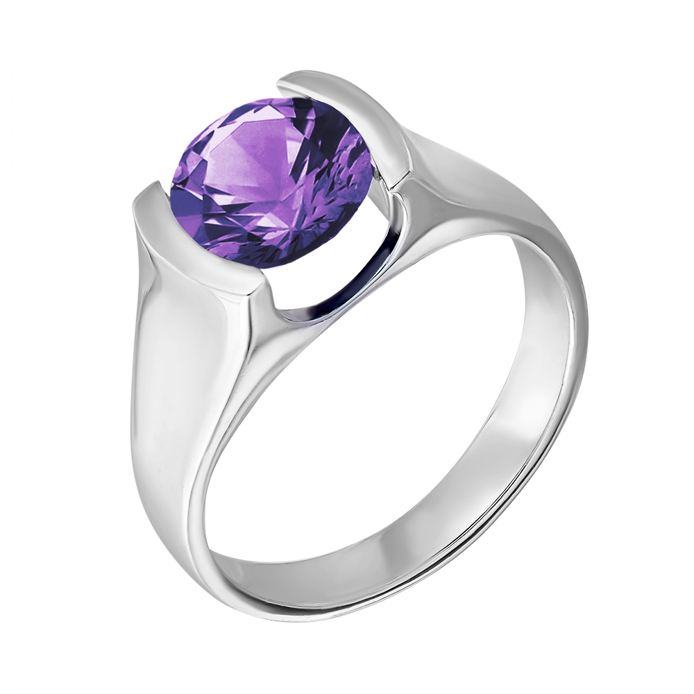 

Серебряное кольцо с аметистом 000131725 16.5 размера