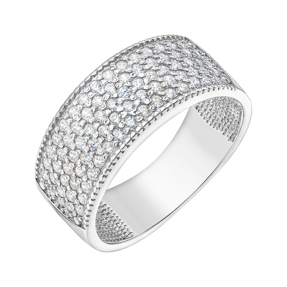 

Серебряное кольцо с фианитами 000149294 16.5 размера