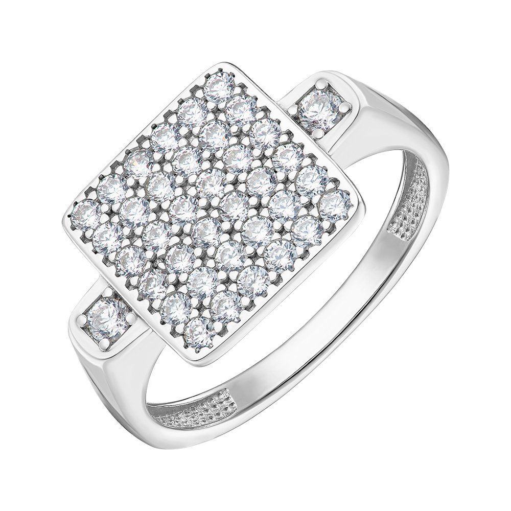 

Серебряное кольцо с фианитами 000149297 16.5 размера