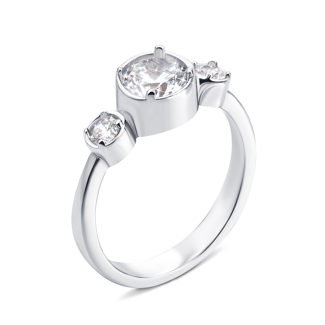 

Серебряное кольцо с фианитами 000134540 16 размера