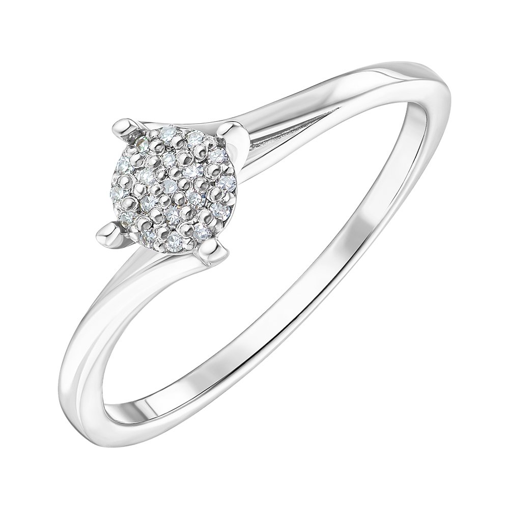 

Серебряное кольцо с бриллиантами 000149234 16 размера