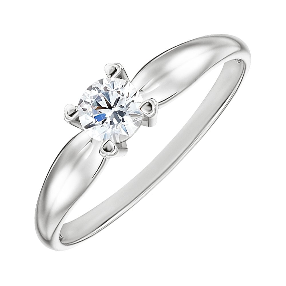 

Кольцо из белого золота с фианитом Swarovski 000149164 17.5 размера
