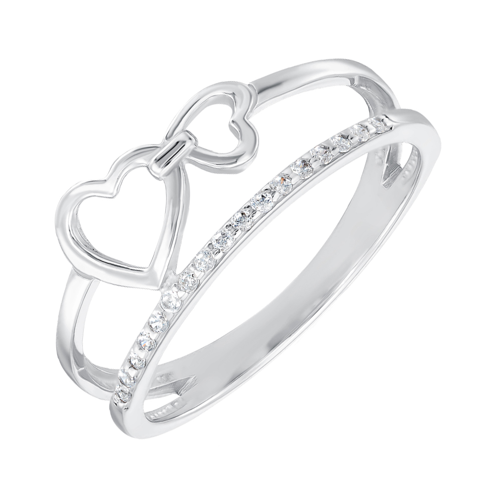 

Серебряное кольцо с фианитами 000148361 16.5 размера