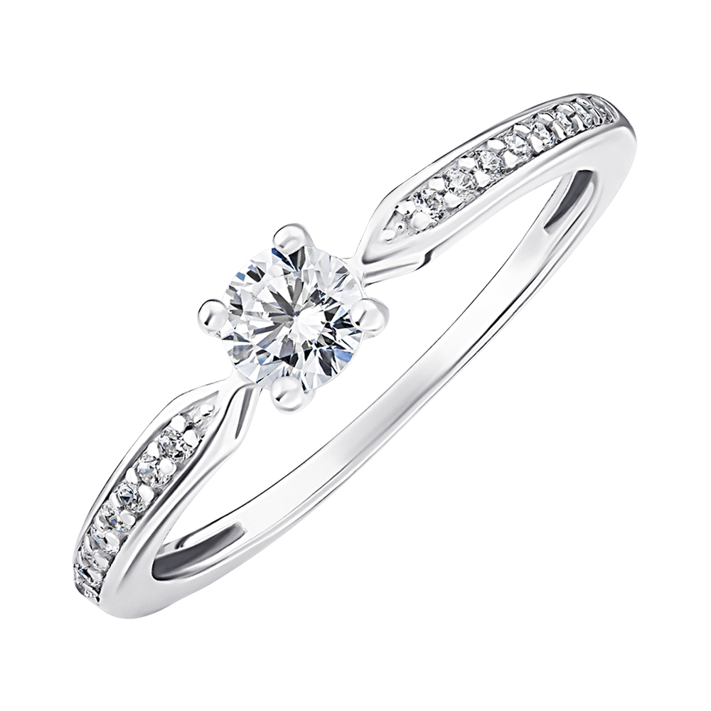 

Серебряное кольцо с фианитами 000148188 16 размера