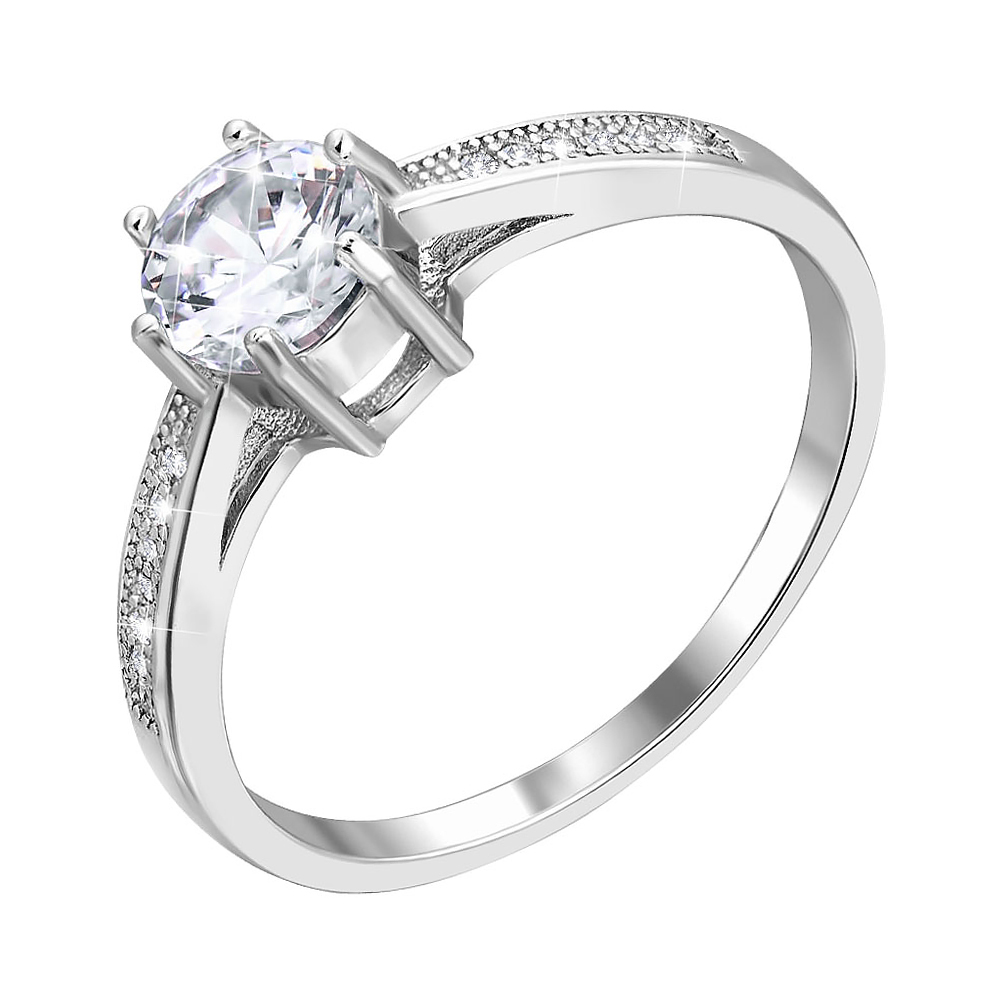 

Серебряное кольцо с фианитами 000118364 16 размера