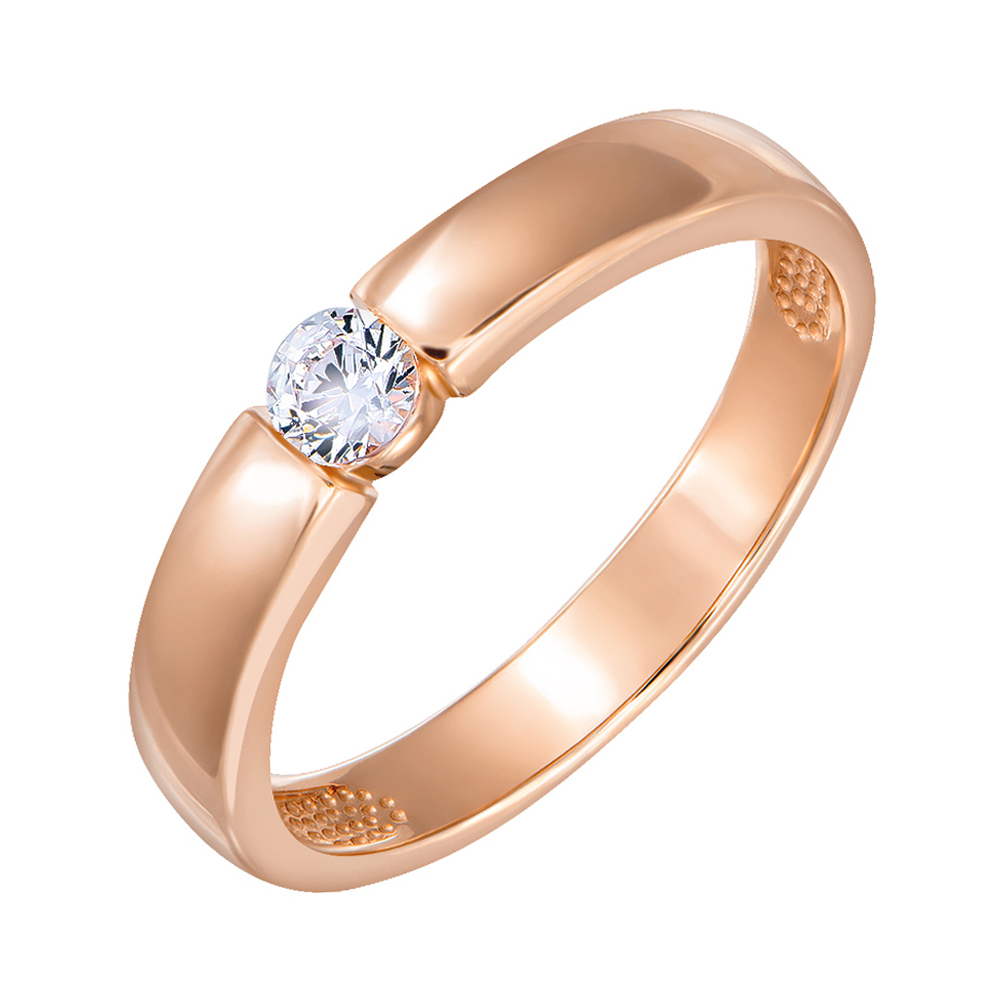 

Золотое помолвочное кольцо Дарсия в красном цвете с кристаллом Swarovski 17.5 размера