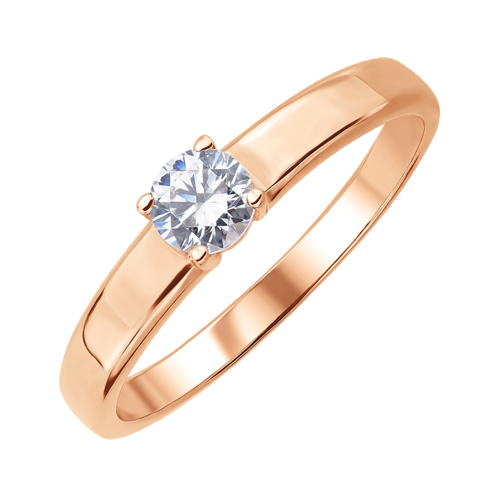 

Кольцо из красного золота с цирконием Swarovski 000141445 16.5 размера
