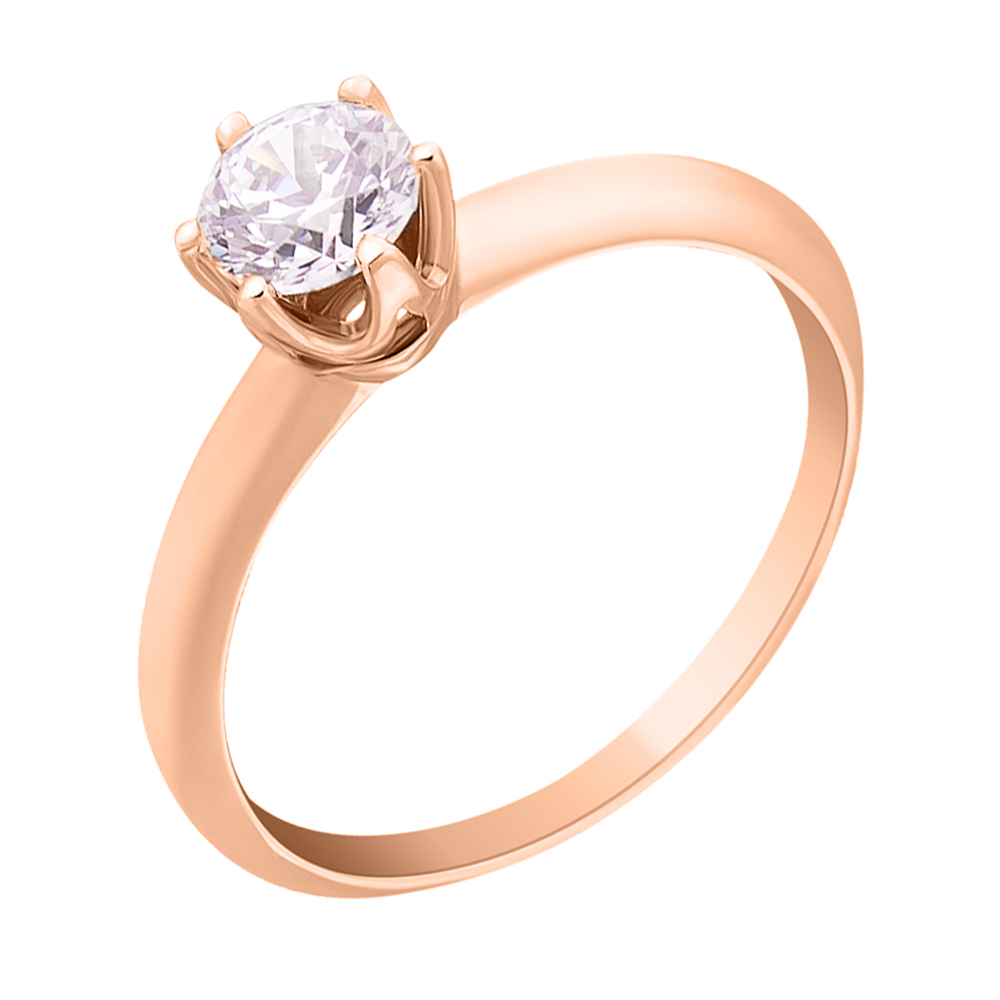 

Кольцо из красного золота с цирконием Swarovski 000042567 18.5 размера