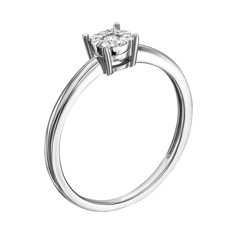 

Золотое кольцо в белом цвете с бриллиантами 000122389 16.5 размера