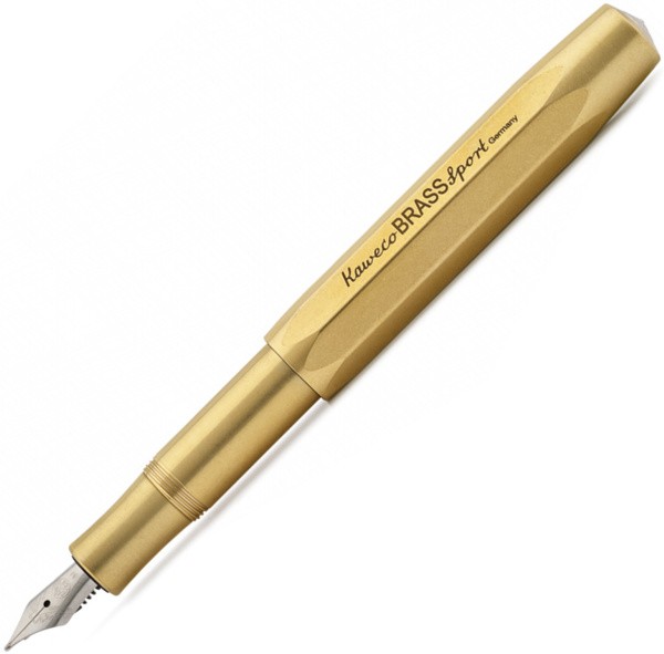 

Чорнильна ручка Kaweco Brass Sport латунь перо М (середне)