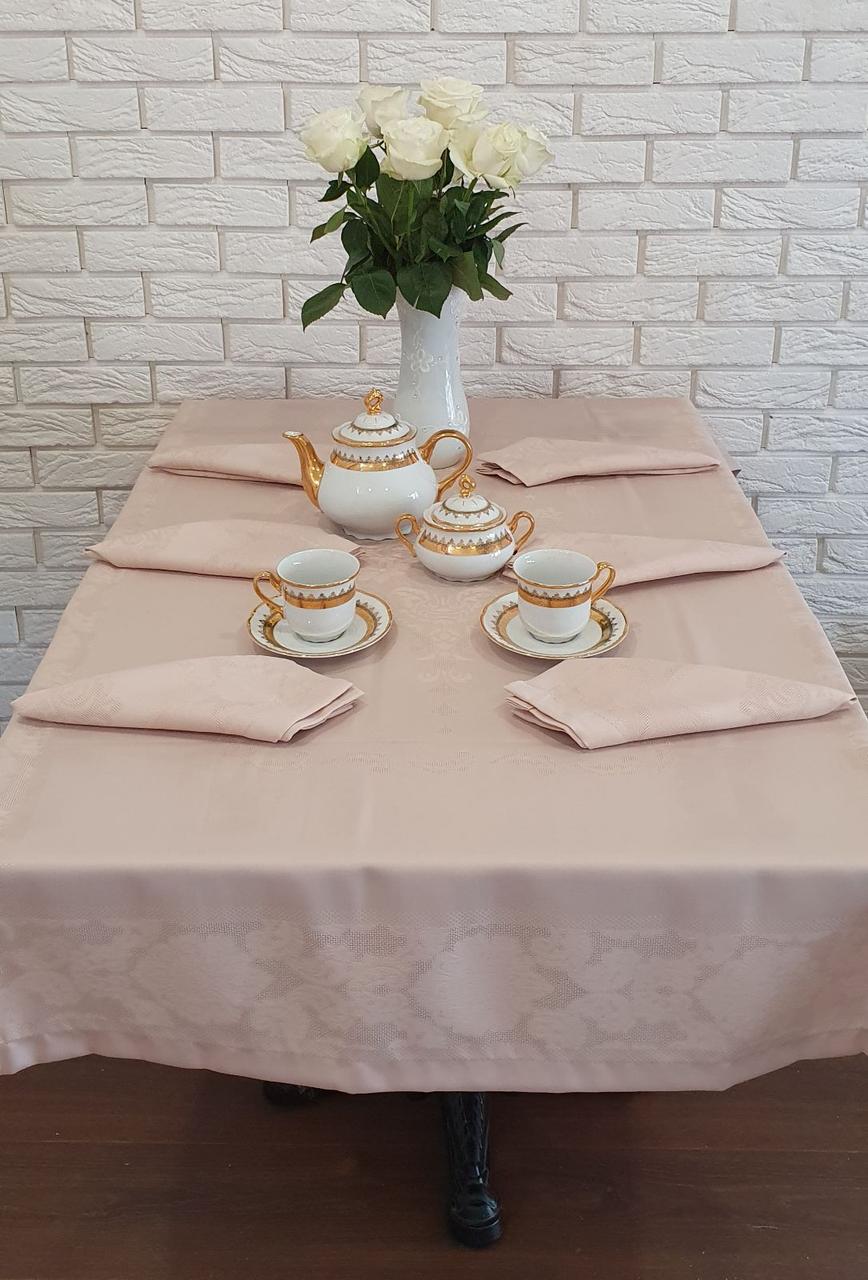 

Скатерть Sagol тефлон 160x350 St-060 Cappucino + 10 салфеток 45 см *