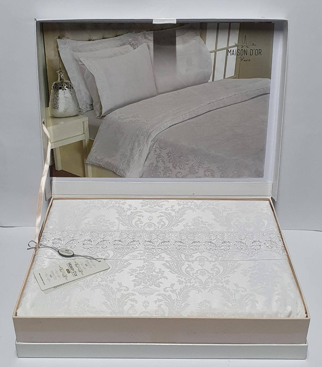 

Постельное белье Maison D'or сатин бамбук 200х220 Zeyna Beyaz