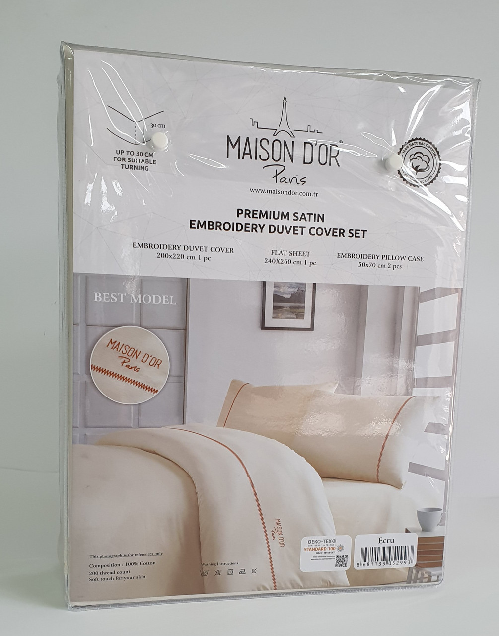 

Постельное белье Maison D'or премиум сатин 200х220 Ecru