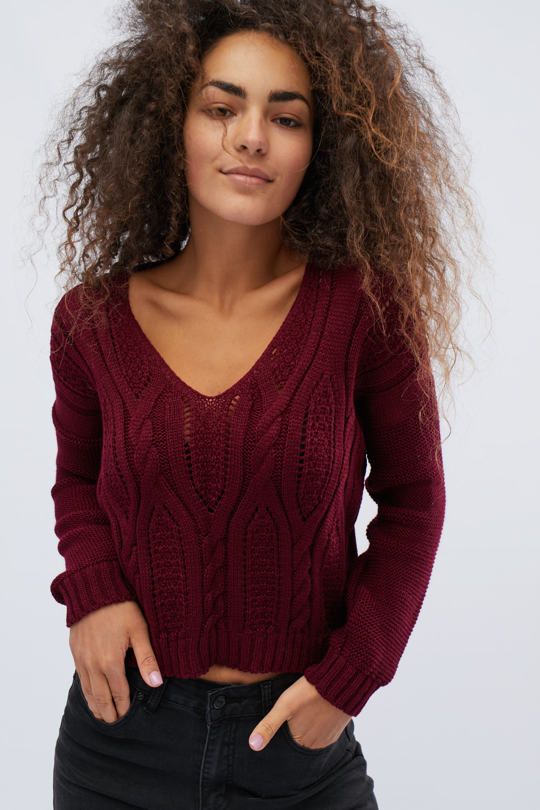 

Свитер -31098-33 (42-46, Бордовый) 42-46