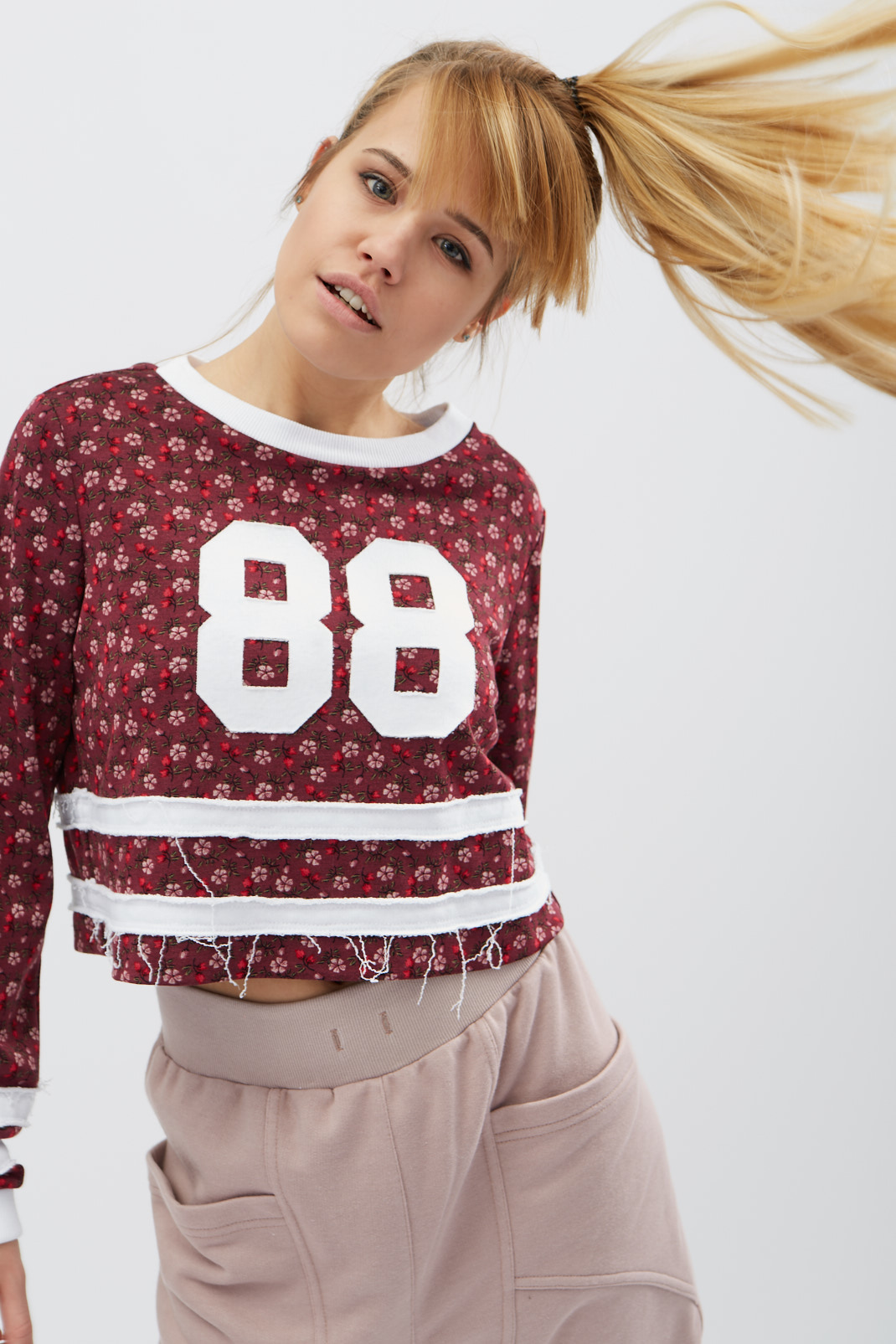 

Свитшот SV-7566-16 (L, Марсала-белый) L