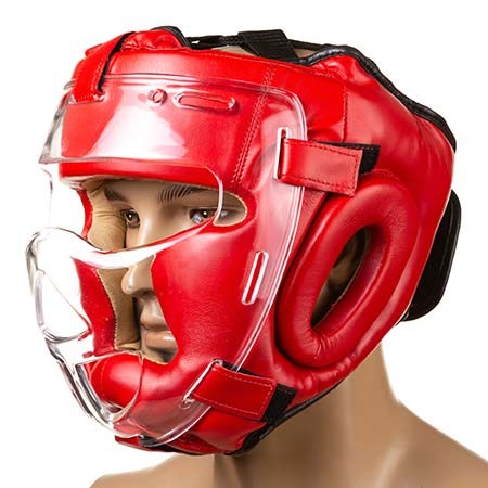 

Шлем (маска прозрачная) Everlast (S) красный EV-5009