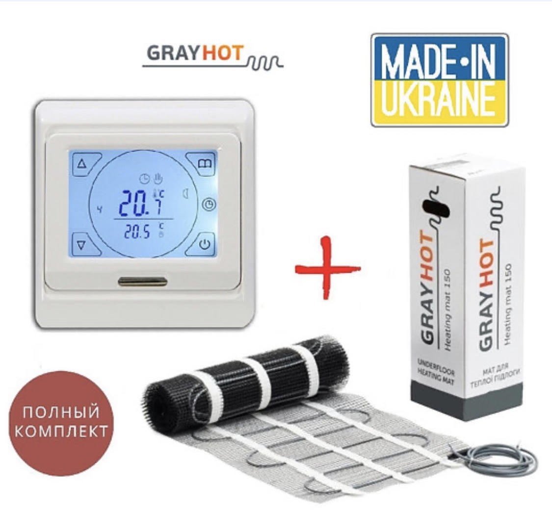 

Двужильный нагревательный мат GrayHot (5,1 м2) с терморегулятором Е91