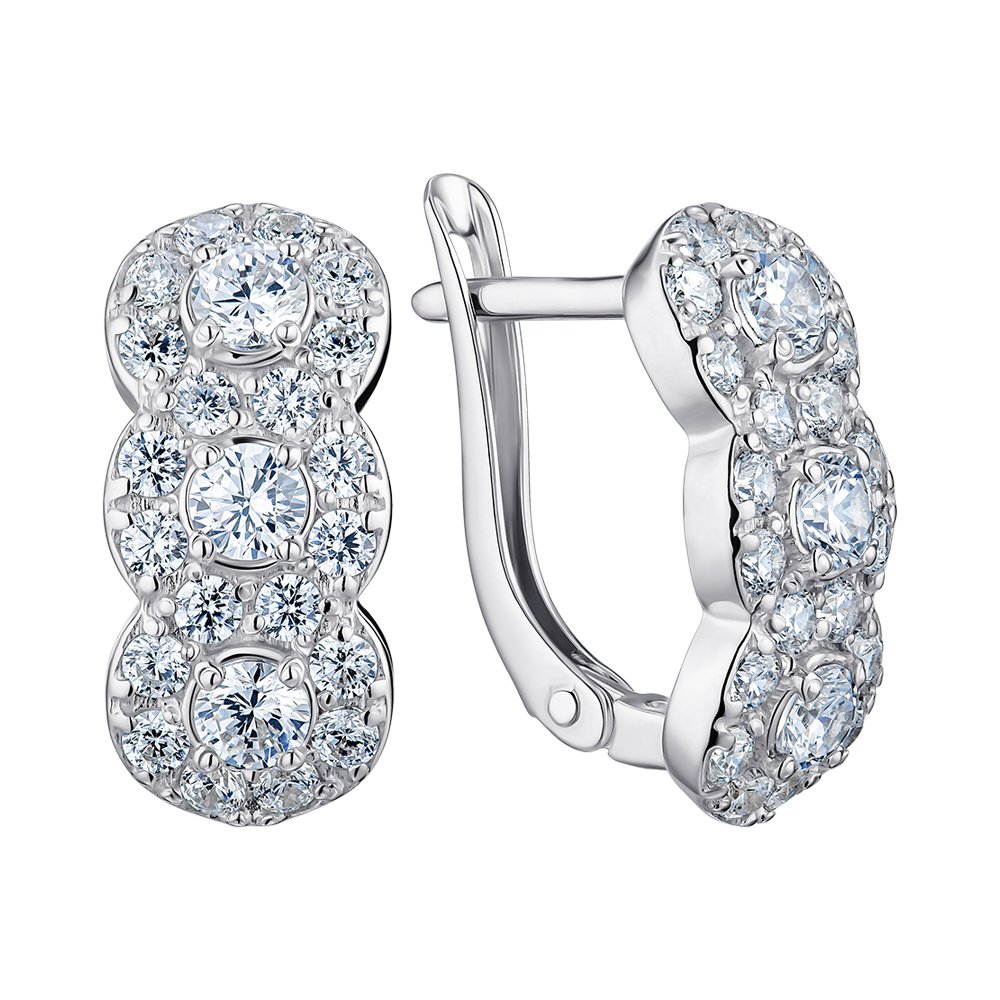 

Серебряные серьги с фианитами 000149308