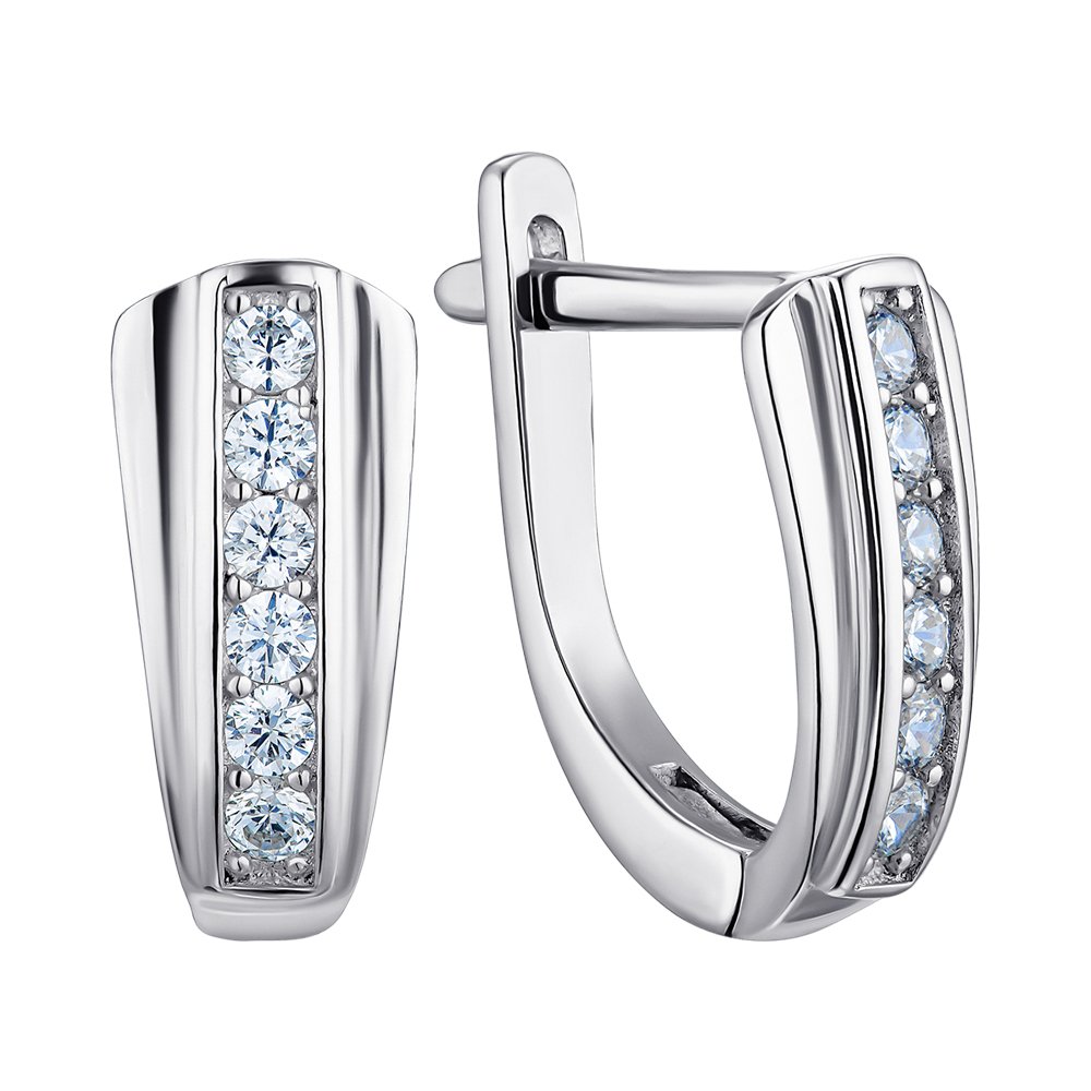 

Серебряные серьги с фианитами 000123566