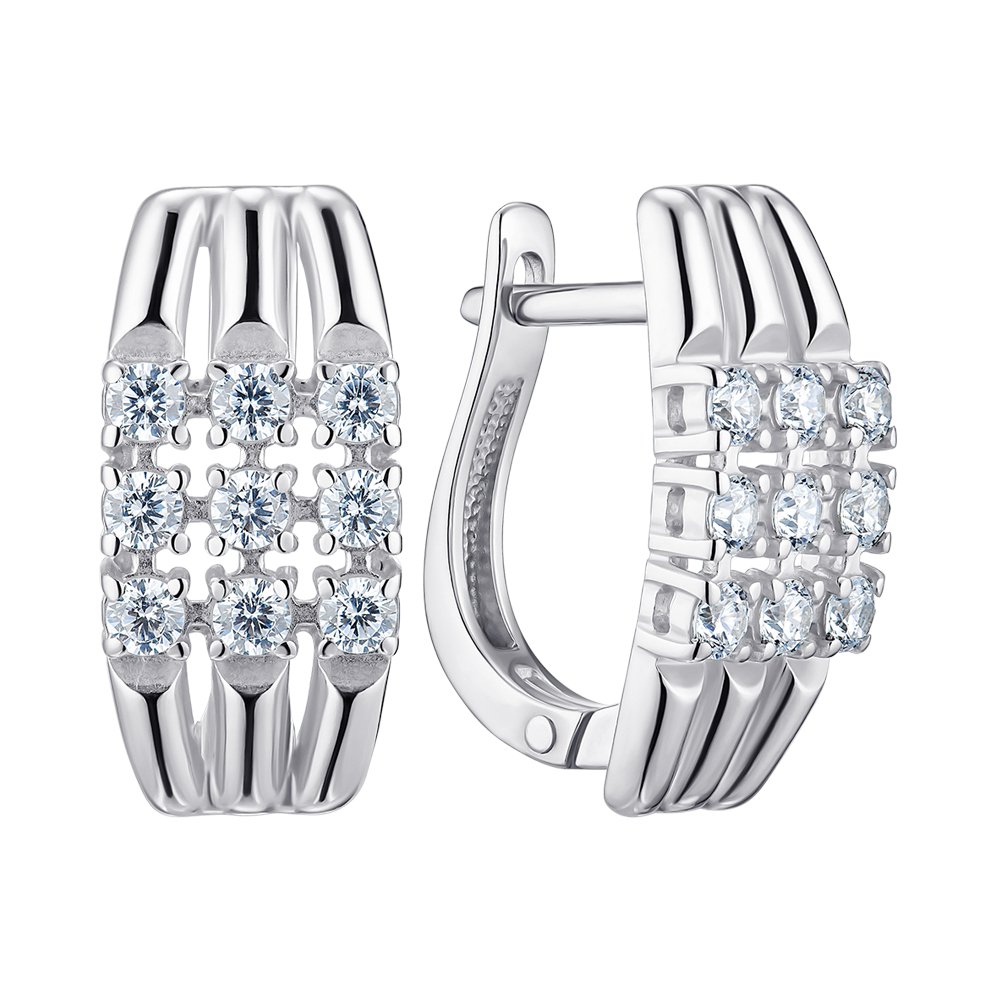 

Серебряные серьги с фианитами 000149298