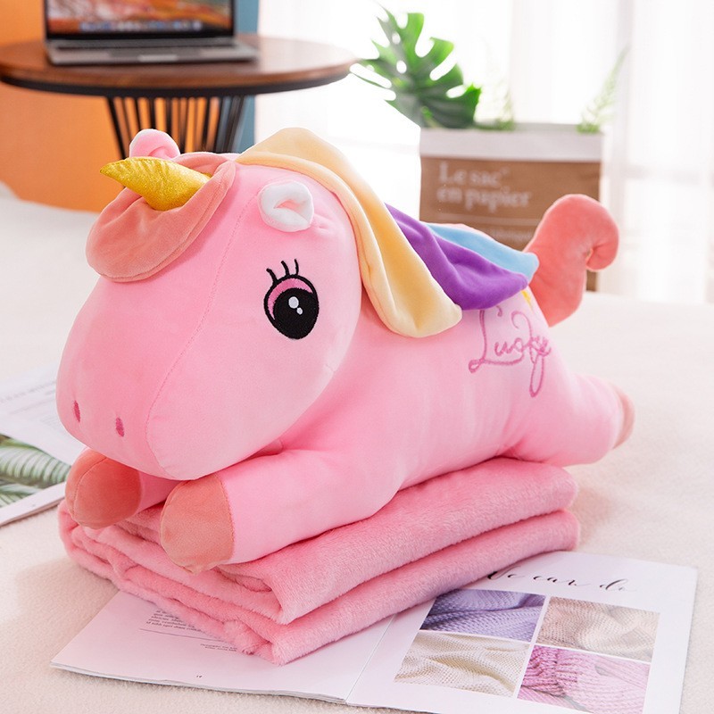 

Плед-Подушка Sofi Soft Единорог розовый 60 см