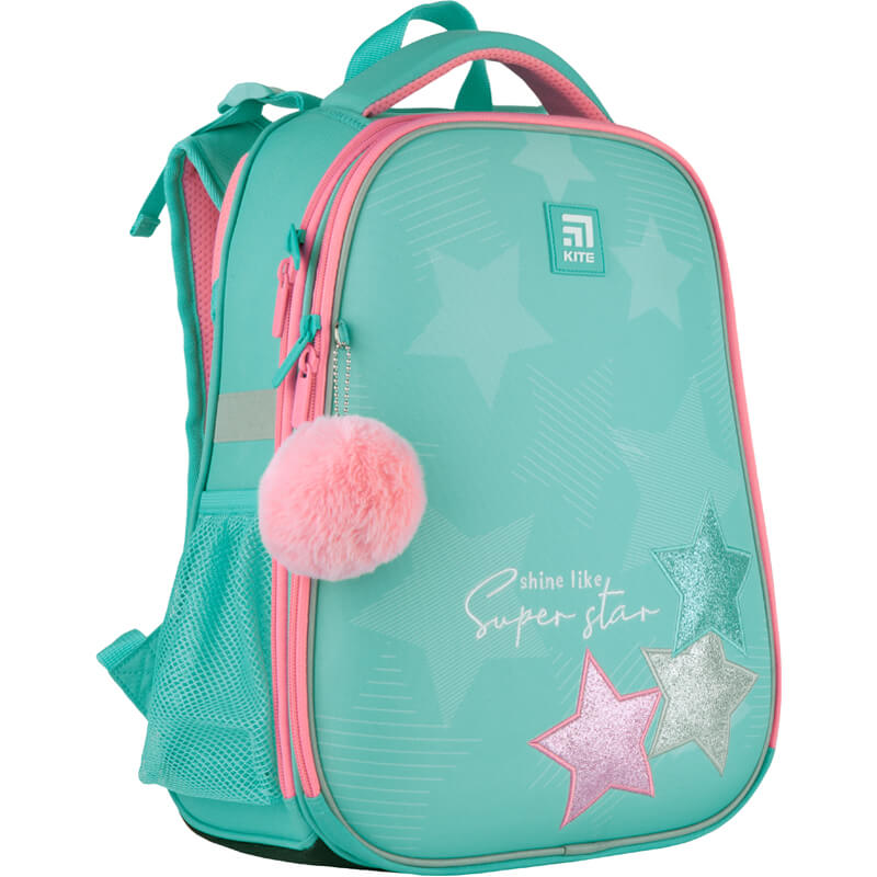 

Рюкзак школьный каркасный Kite Education Super star Бирюзовый (K21-531M-4)