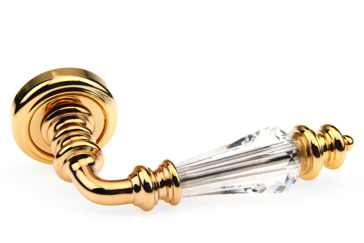 

Ручка дверная Fadex Siena Swarovski 472V O01 - золото 24К