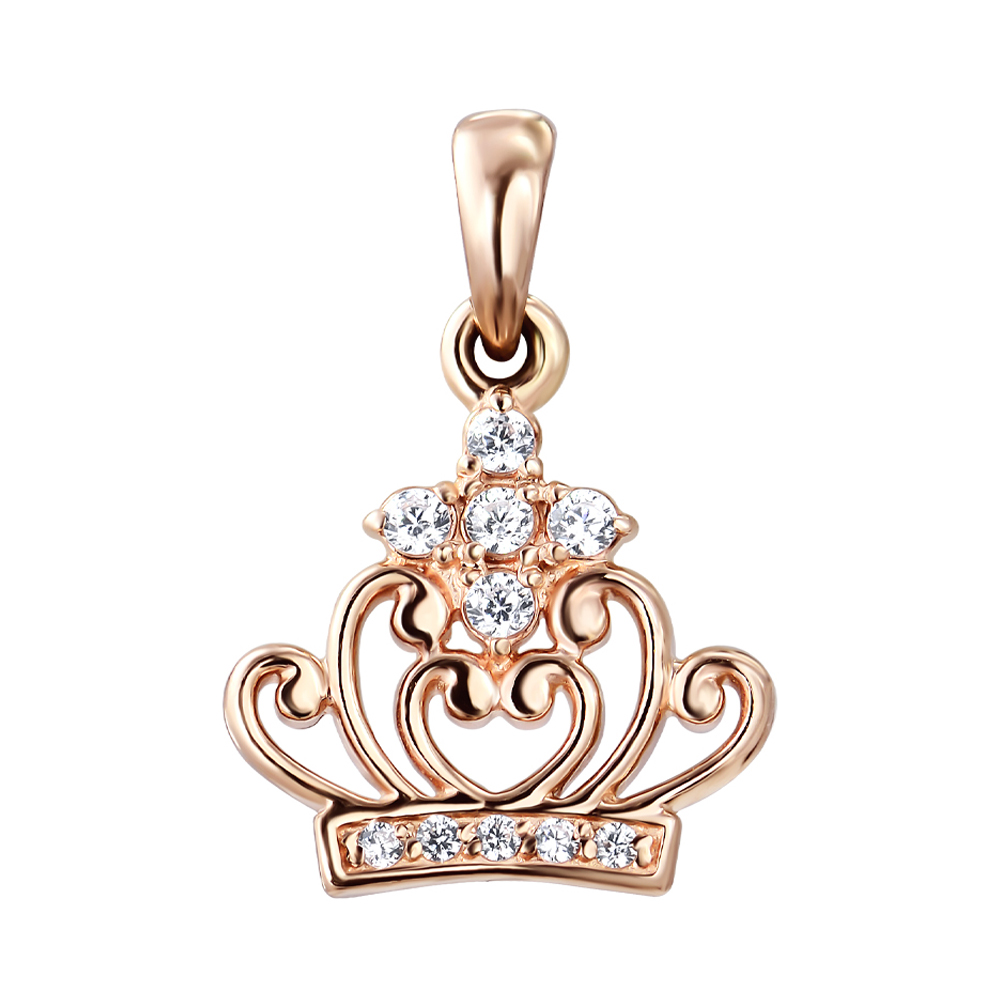 

Подвеска из красного золота с фианитами 000125399