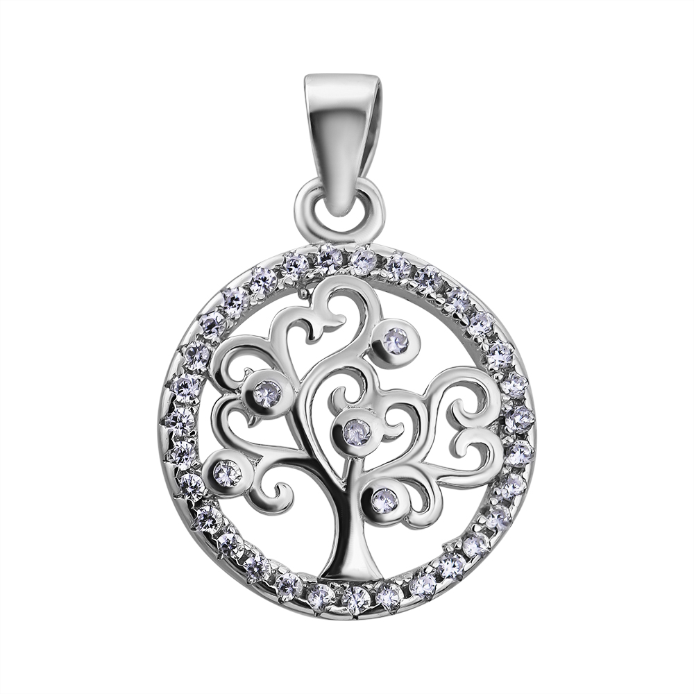 

Серебряная подвеска с фианитами 000132642