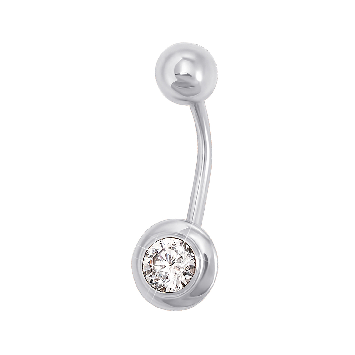 

Серьга-пирсинг из белого золота с цирконием Swarovski 000126216