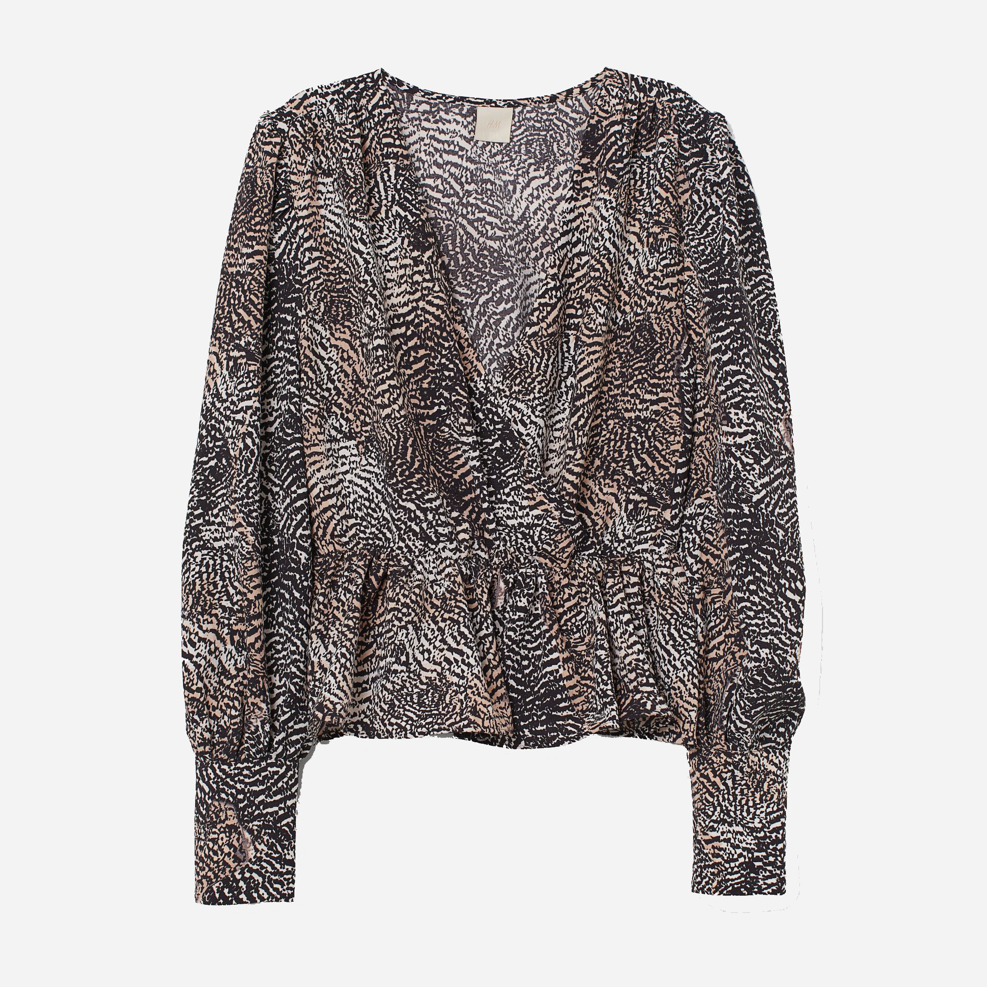 

Блузка H&M 1507-8320750 50 Черная с белым