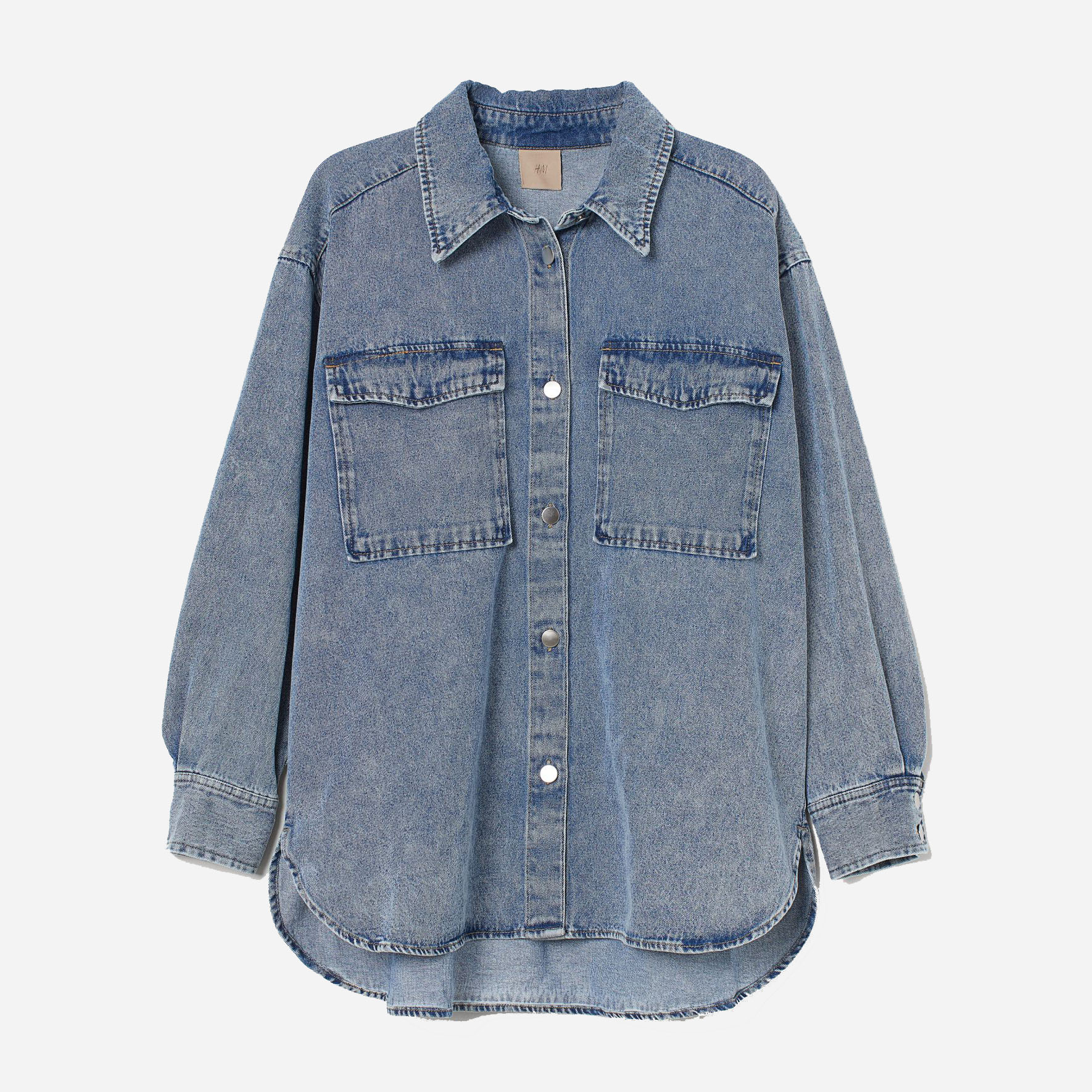 

Рубашка джинсовая H&M 1807-9035152  Синяя, Рубашка джинсовая H&M 1807-9035152 L Синяя