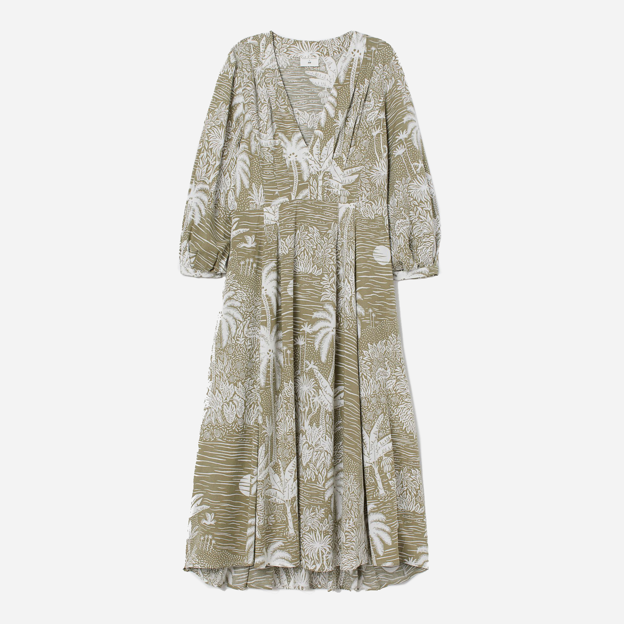 

Платье H&M 2107-8728381  Белое с зеленым, Платье H&M 2107-8728381 38 Белое с зеленым